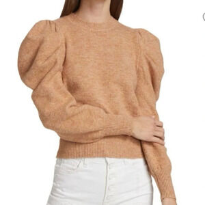 ASTR The Label Nicola Puff Sleeve Crew Neck Sweater Size Small